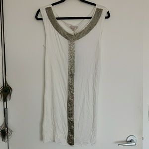 Paris hilton beaded sleeveless dress